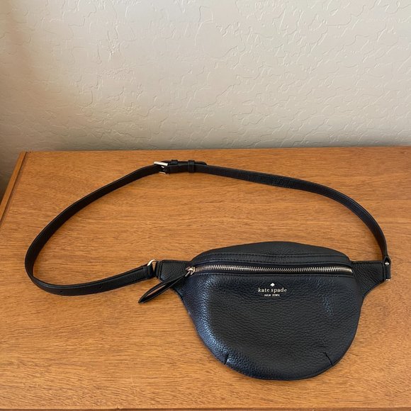 kate spade Bags Kate Spade Jackson Black Pebble Leather Belt Bag Fanny Pack Poshmark